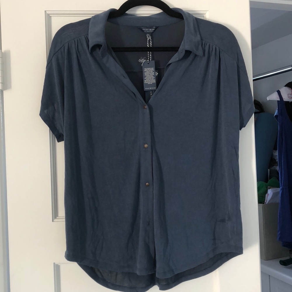 Lucky brand navy blue T shirt